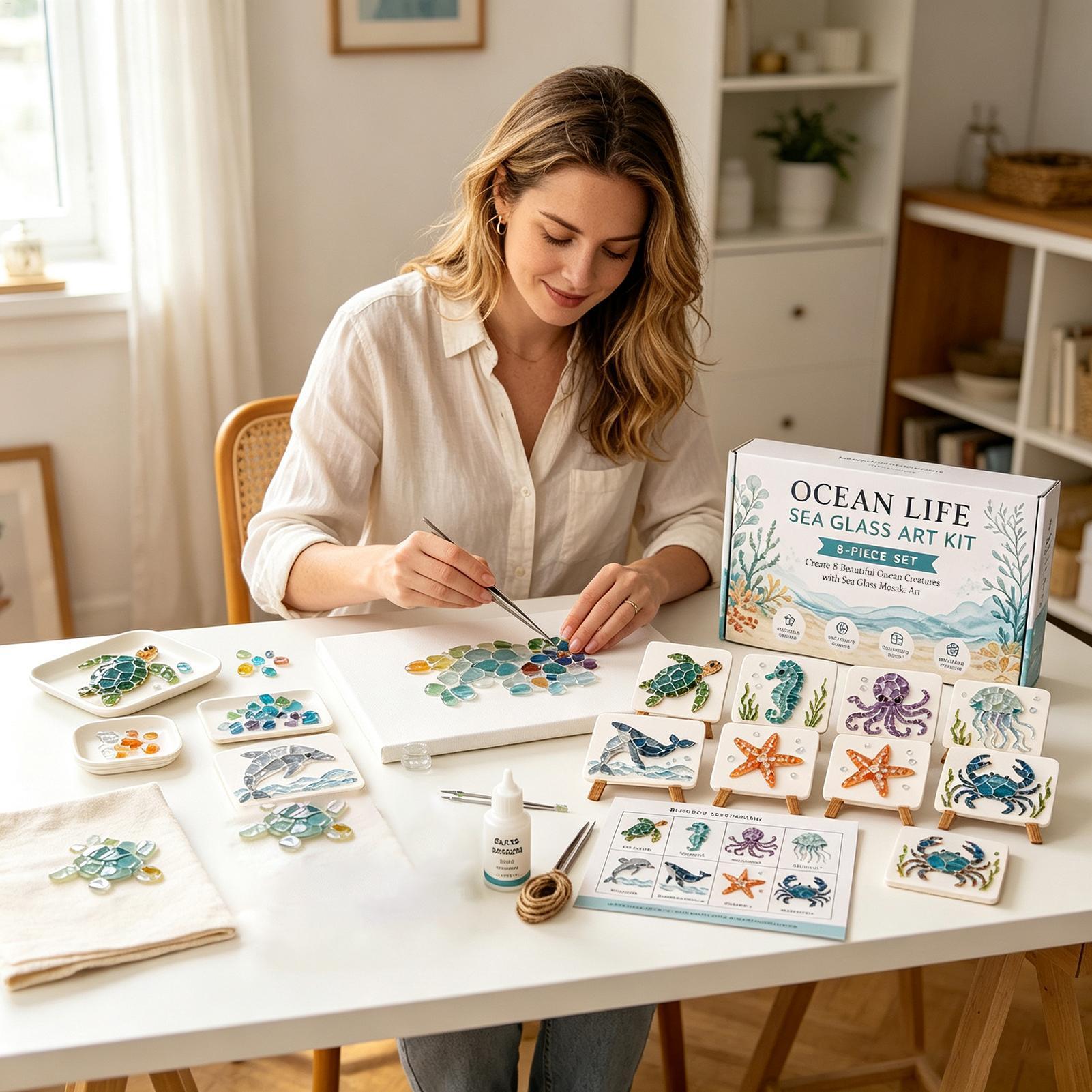 Crushed Glass Art Kit Handmade - Resin Craft For Beginners recension och pris