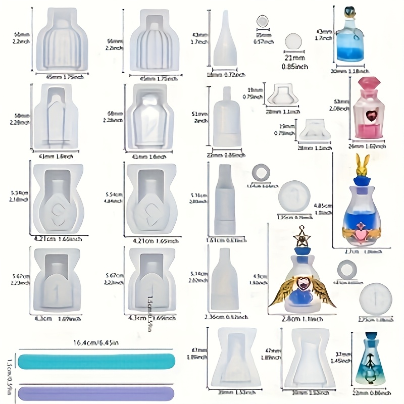 A Set Of 5 Perfume Bottle Resi - Resin Jewelry Kit recension och pris