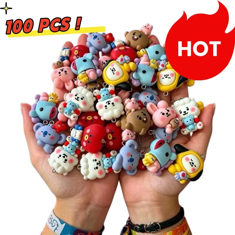 7pcs BT21 Resin Cartoon Charm  - Resin Craft Material recension och pris