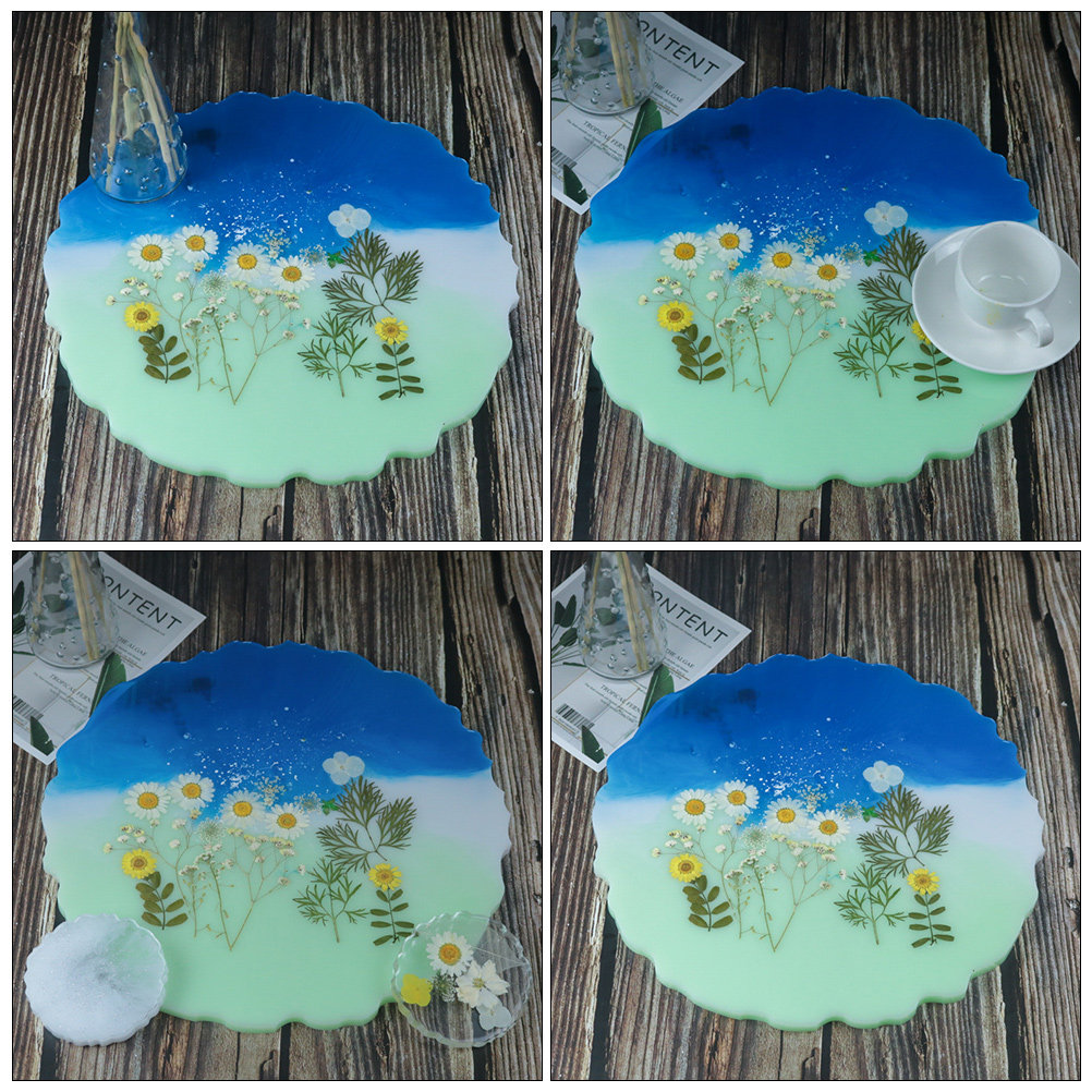 2Pcs Crystal Resin Silicone Tr - Serving Tray Mold recension och pris