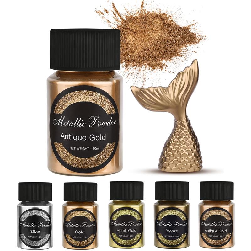 20 Ml Shimmer Metallic Gold Si - Resin Pigment Set recension och pris