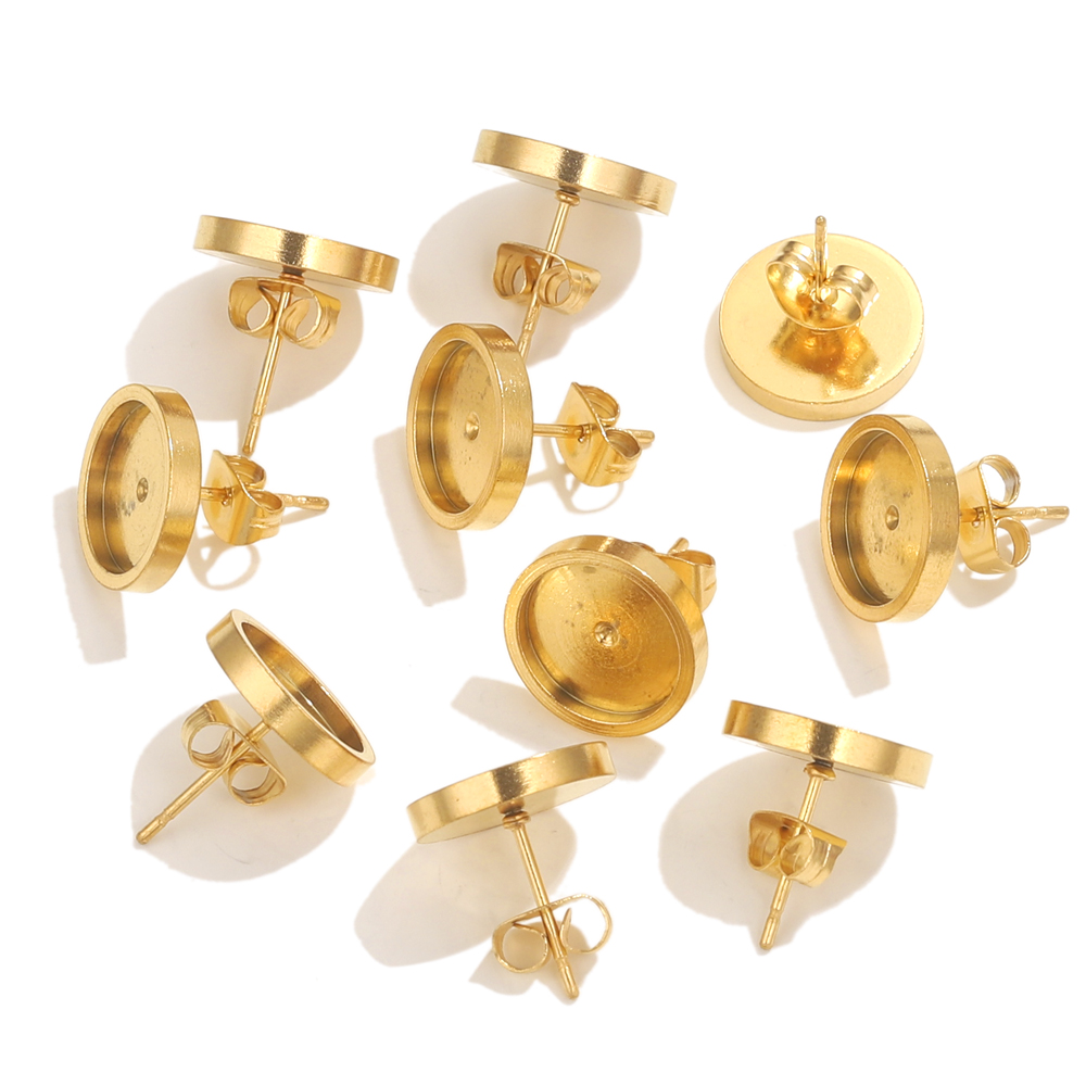 10pcs Stainless Steel Gold Ear - Resin Jewelry Kit recension och pris